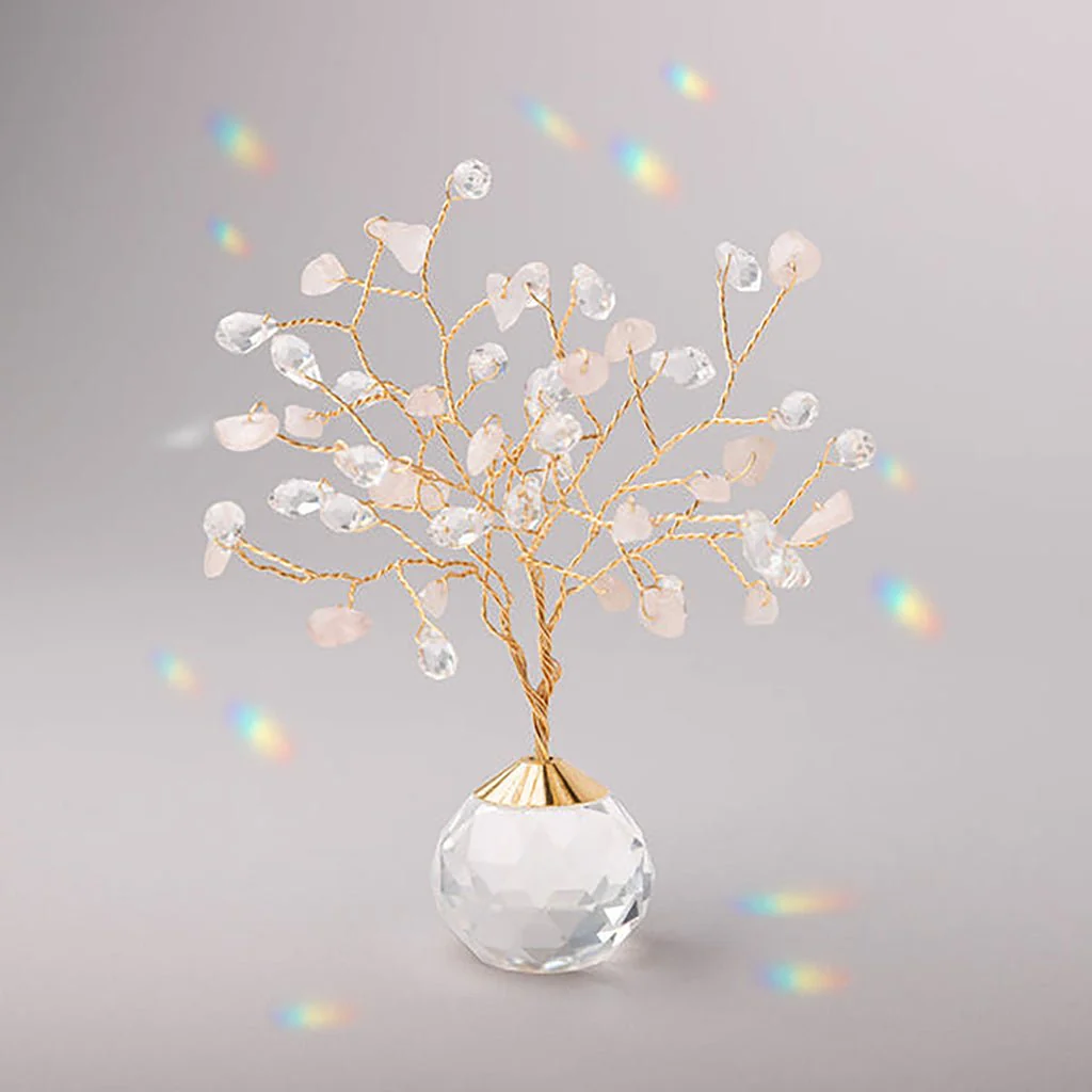 Scout Curated Wears : Suncatcher Tree of Life - Rose Quartz/Love/Gold