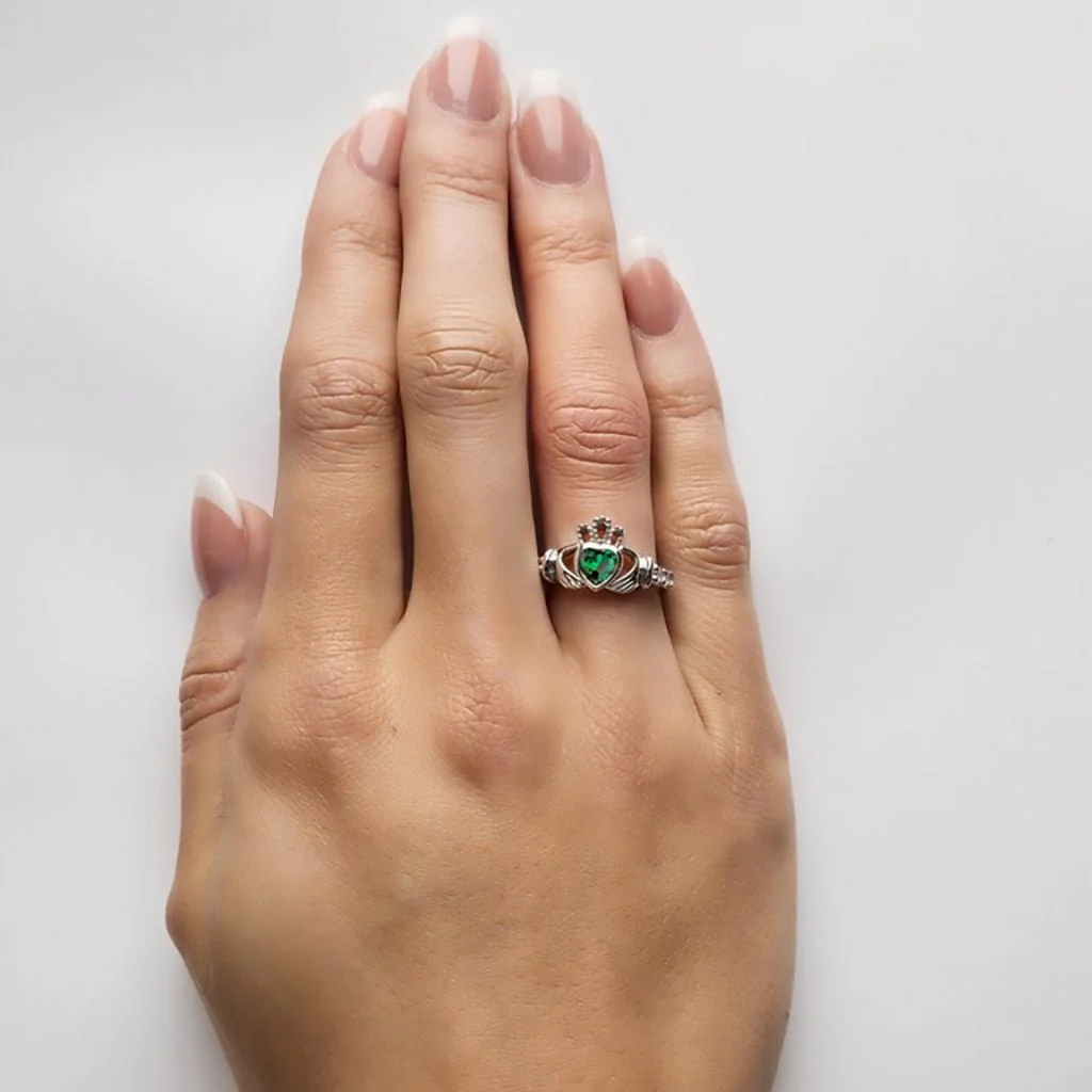 Shanore : Claddagh Birthstone Ring – May - Image 2