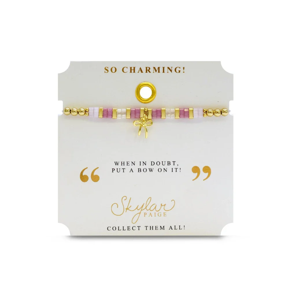 Stia : So Charming - Bead it! Bow Pink Bracelet