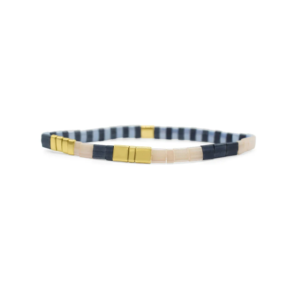 Stia : THANK YOU - Morse Code Tila Beaded Bracelet - Image 2