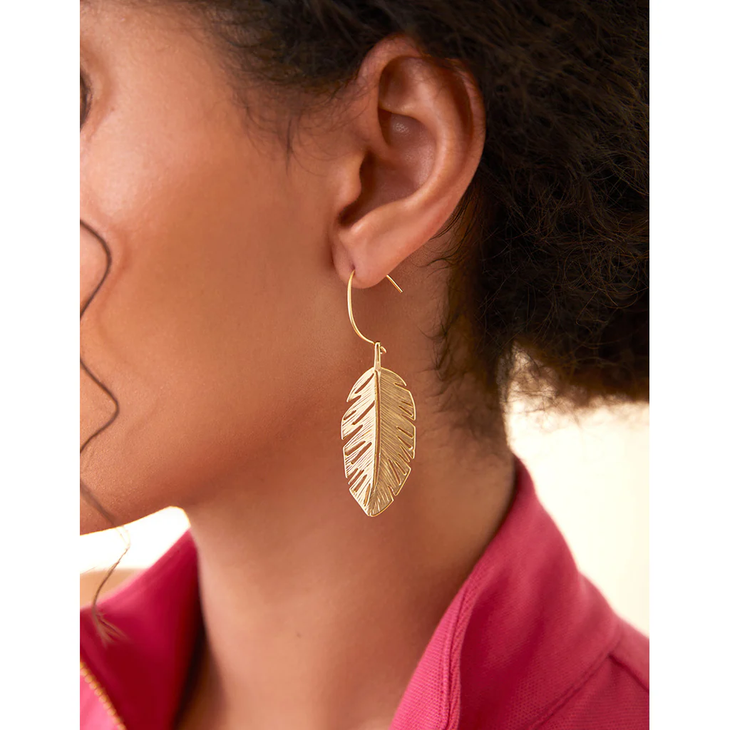 Spartina 449 : Calathea Leaf Earrings - Image 2