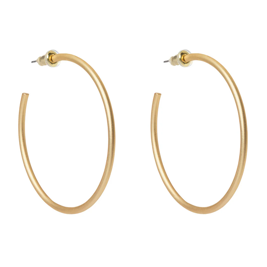 Spartina 449 : Fine Line Hoop Earrings in Gold
