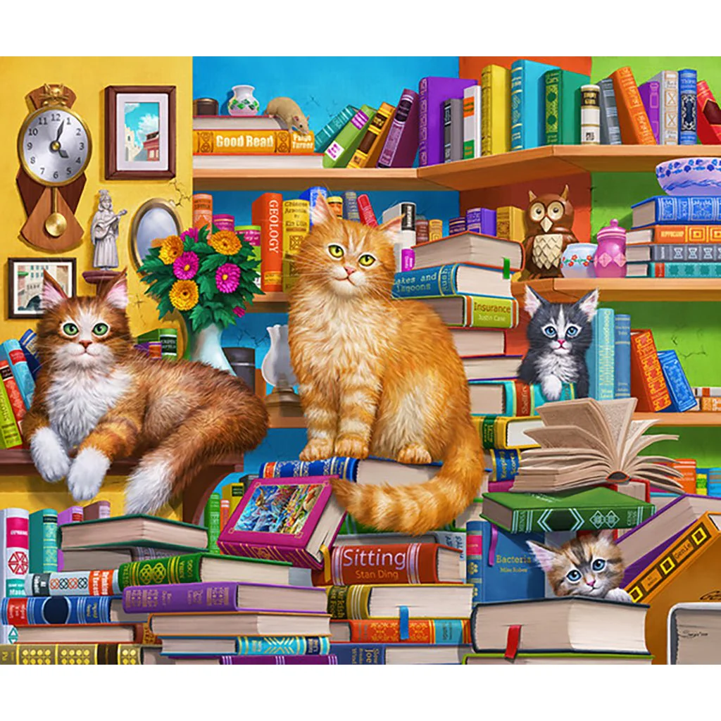 Springbok : Bookshop Cats 1000 Piece Jigsaw Puzzle
