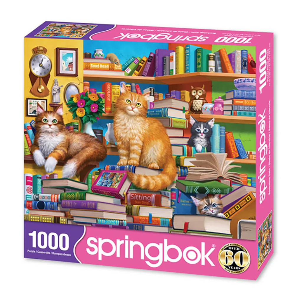 Springbok : Bookshop Cats 1000 Piece Jigsaw Puzzle - Image 2