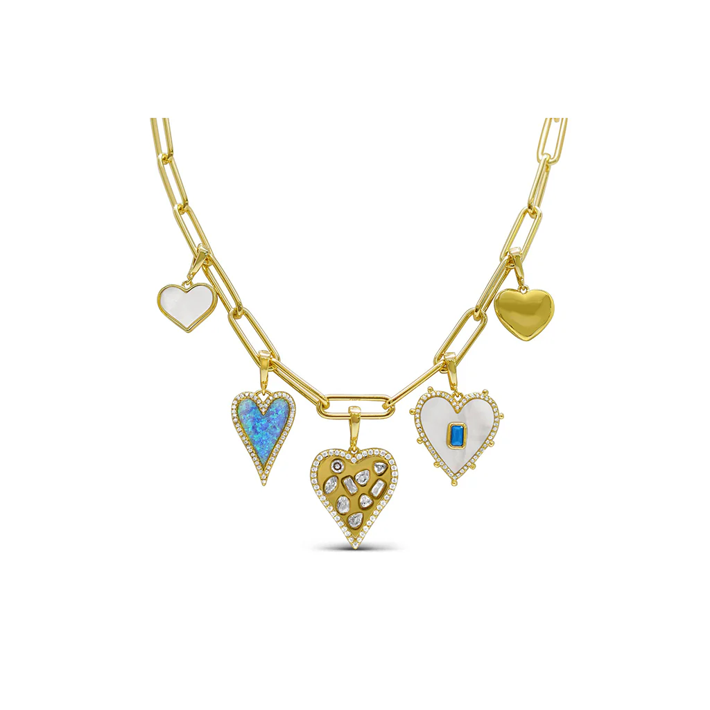 Stia : Charm Necklace - Amour Amour Hearts