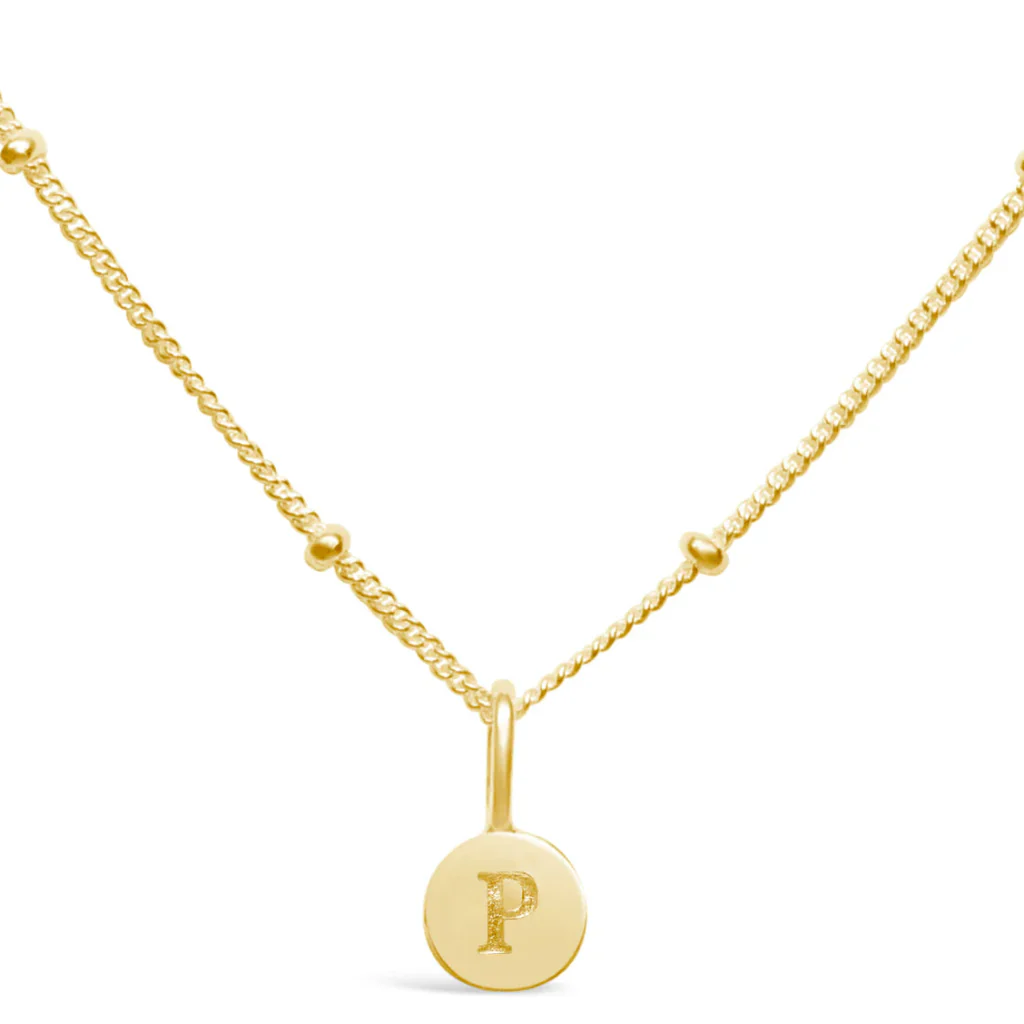 Stia : GOLD Mini Love Letter Necklace "P"