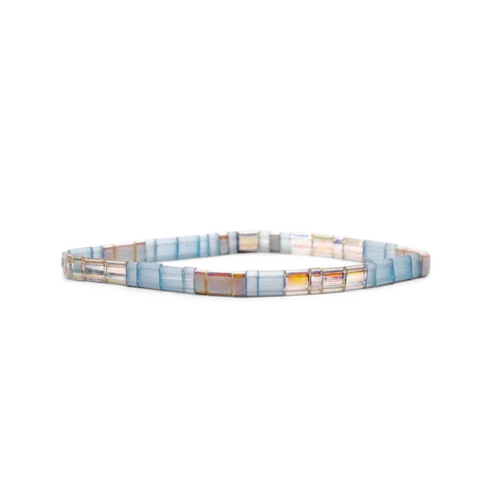 Stia : Pray Morse Code Tila Beaded Bracelet - Image 2