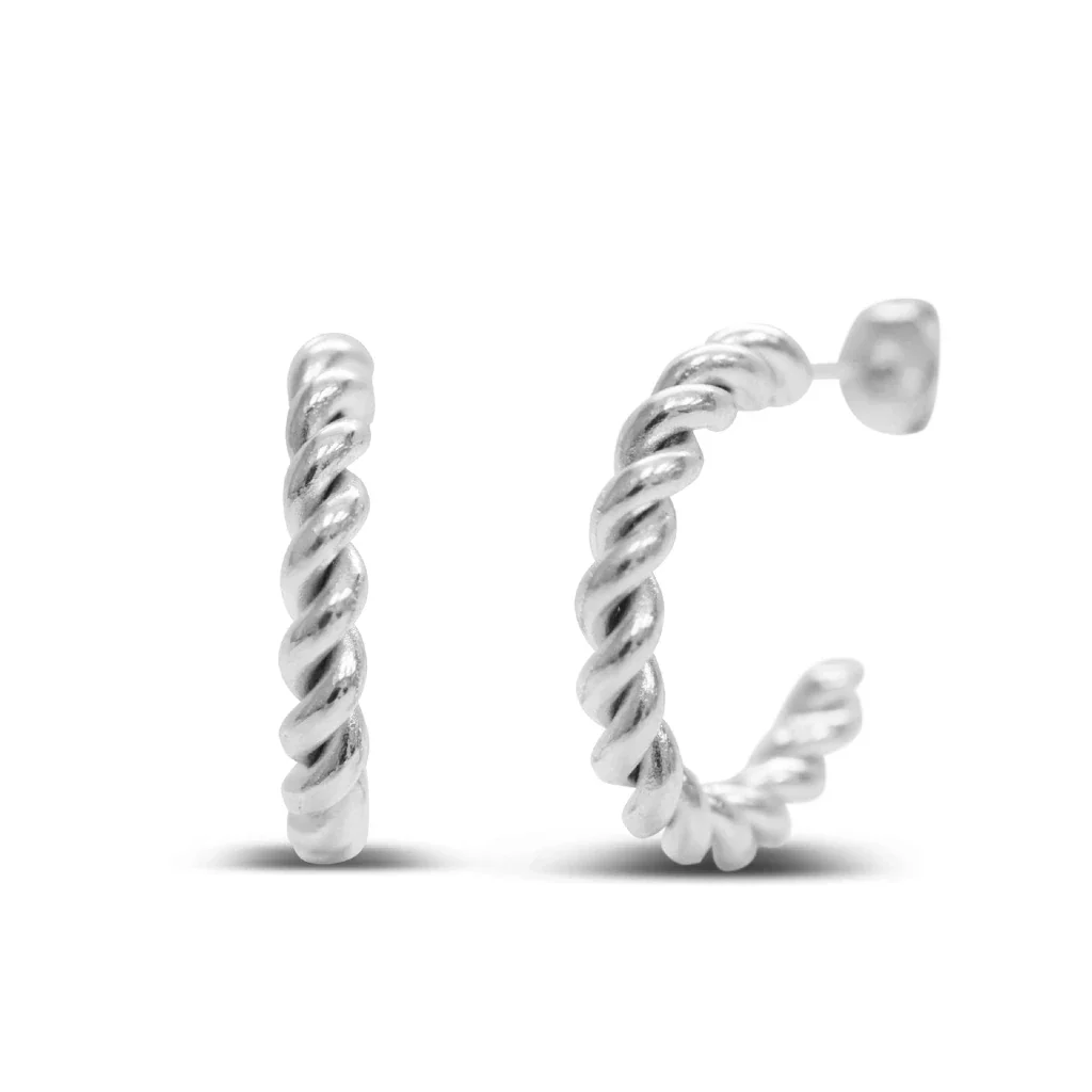 Stia : Totally Twisted 25mm Hoop Earrings