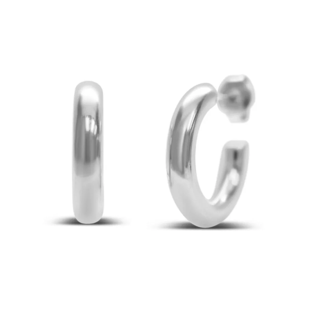 Stia : Weightless Hoop 20mm Earrings - Steel
