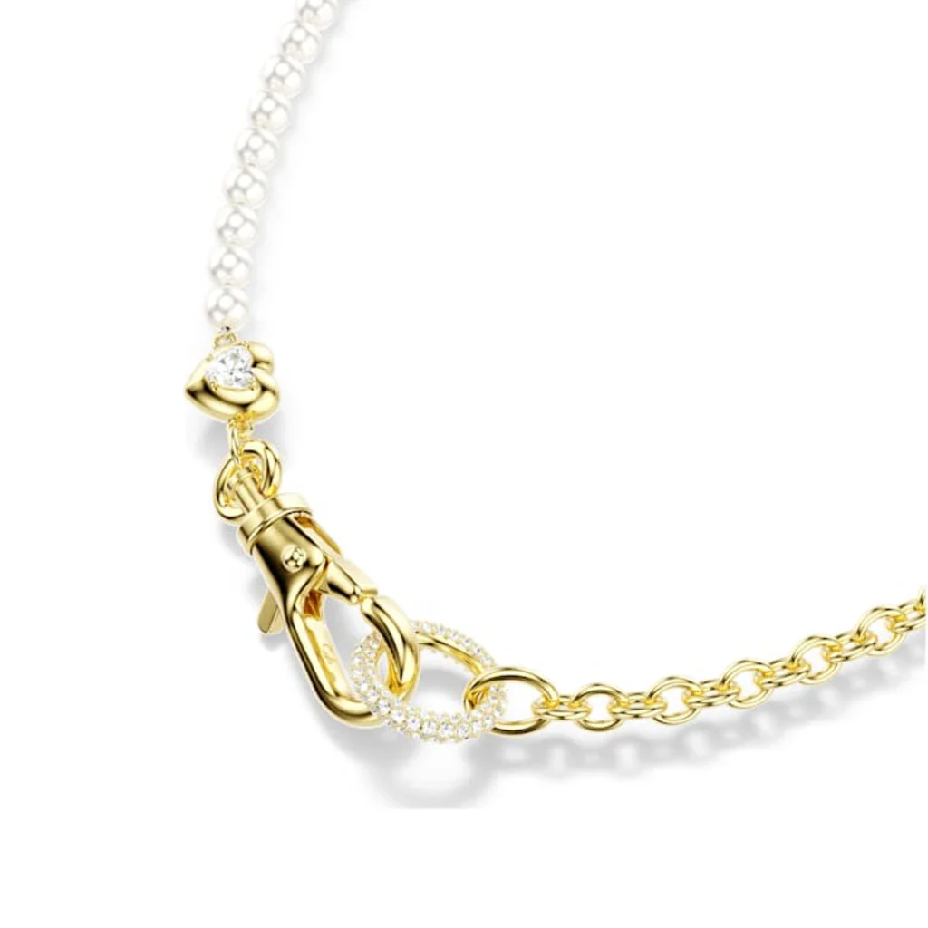 Swarovski : Crystal Pearl White, Gold-tone Plated Necklace - Image 3