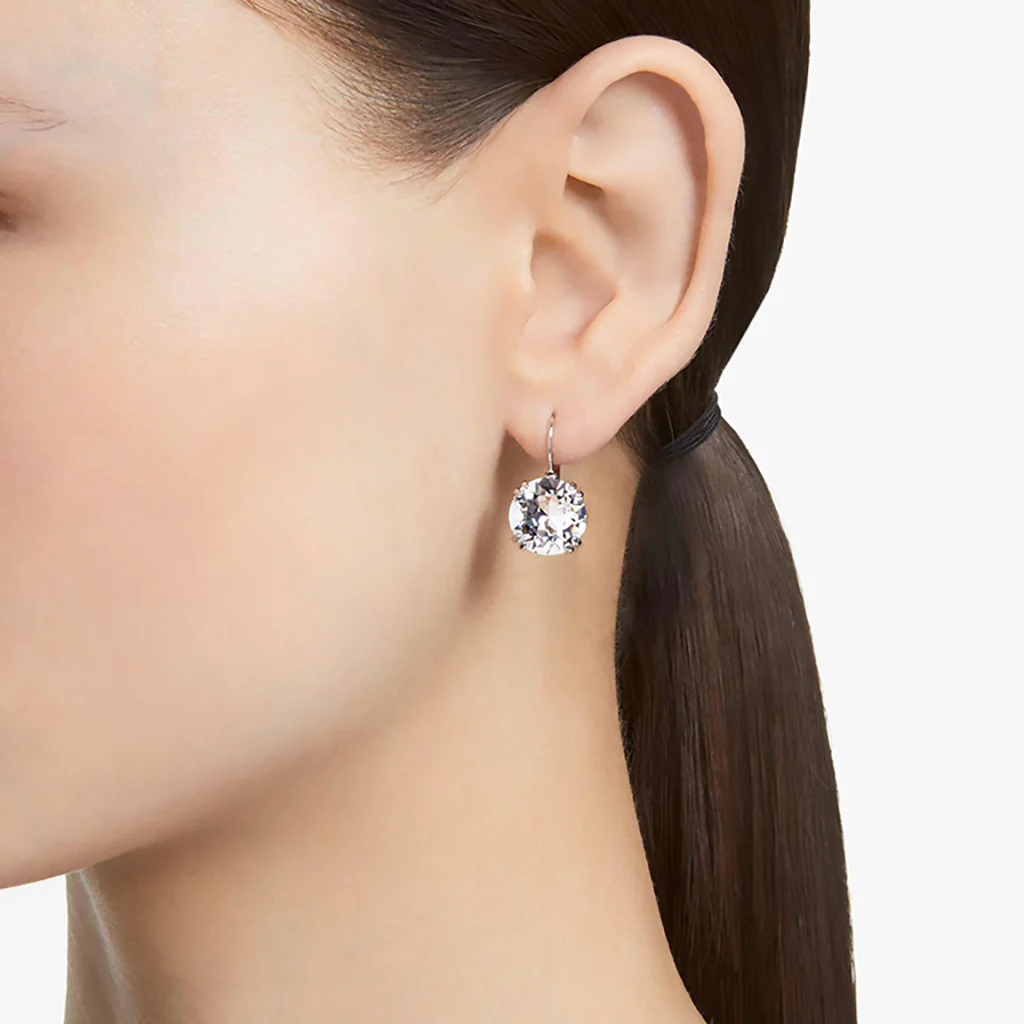 Swarovski : Millenia Drop Earrings - Rhodium plated - Image 2