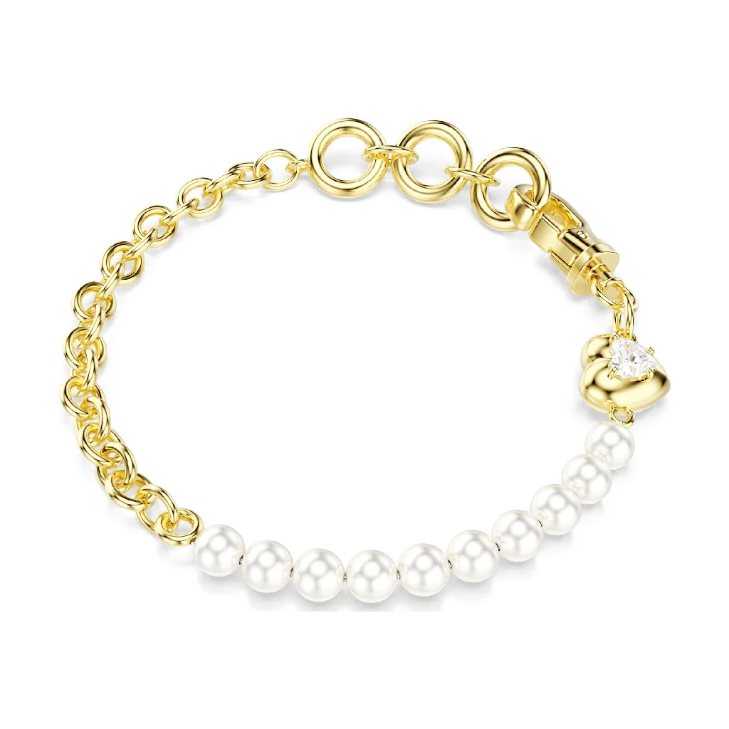 Swarovski : White Gold-Tone Plated Idyllia Bracelet