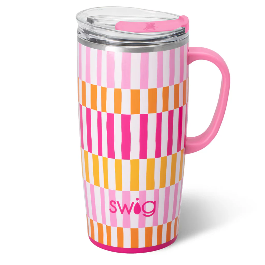 Swig : Full Travel Mug (22oz) in Sherbet Stripe