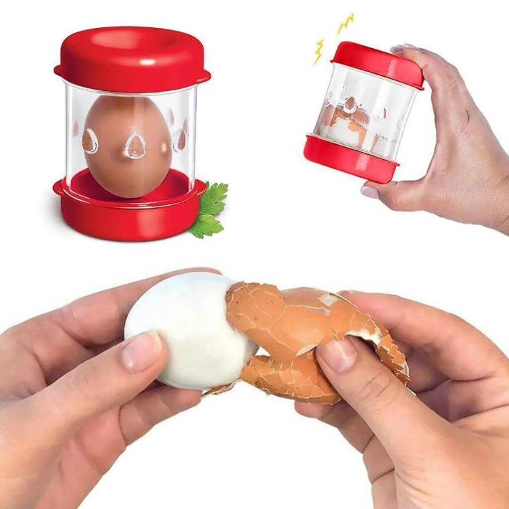 The Negg Hard-Boiled Egg Peeler in Yellow - Image 4