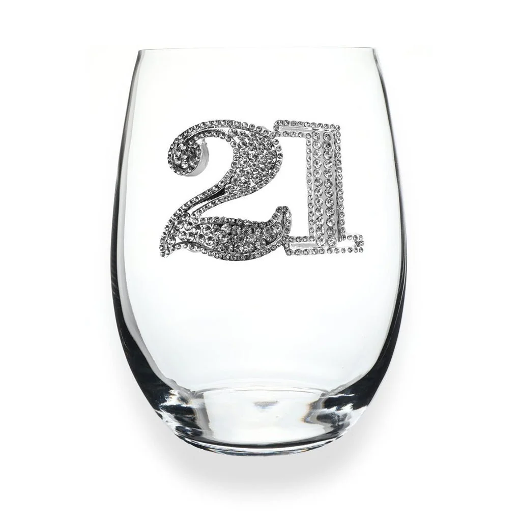 The Queens' Jewels : 21st Birthday Jeweled Glassware – Stemless