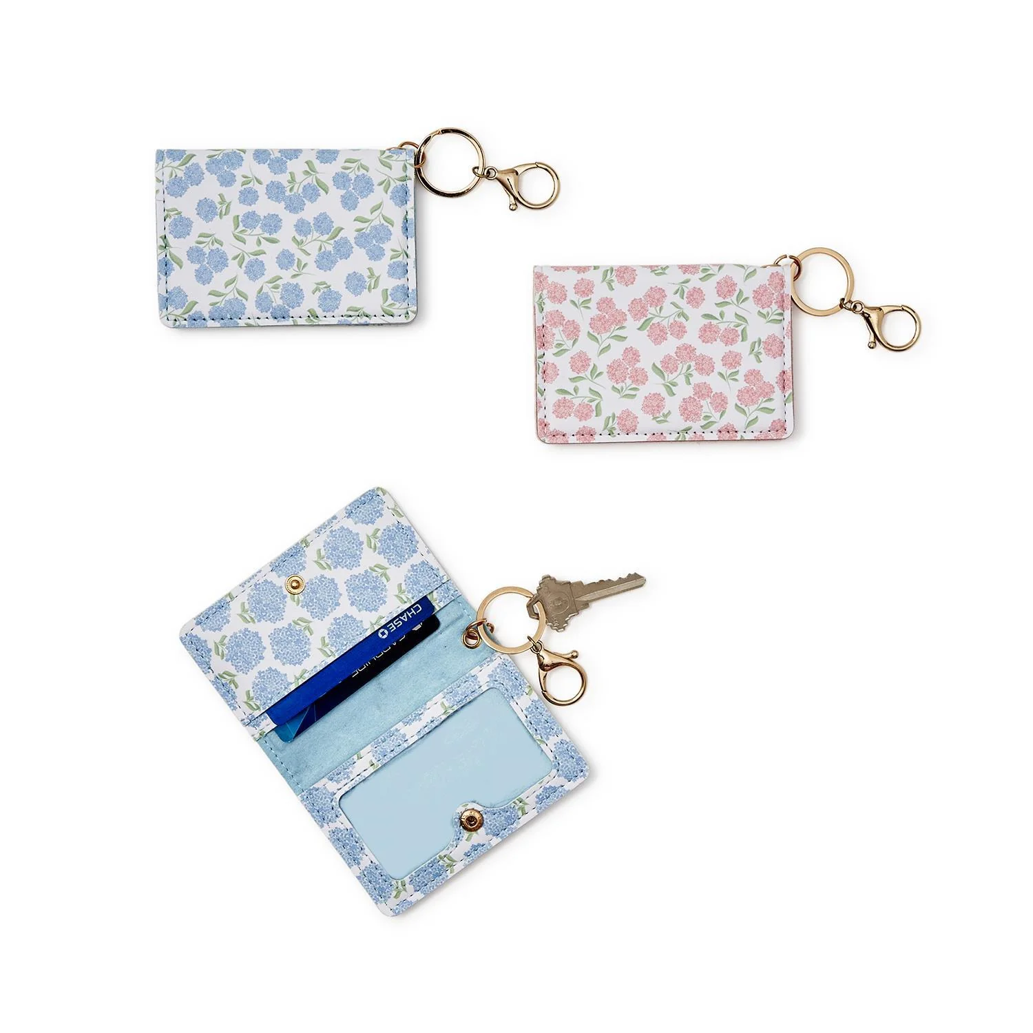 Two's Company : Faux Leather ID Wallet - Hydrangea - Assorted 1 at random