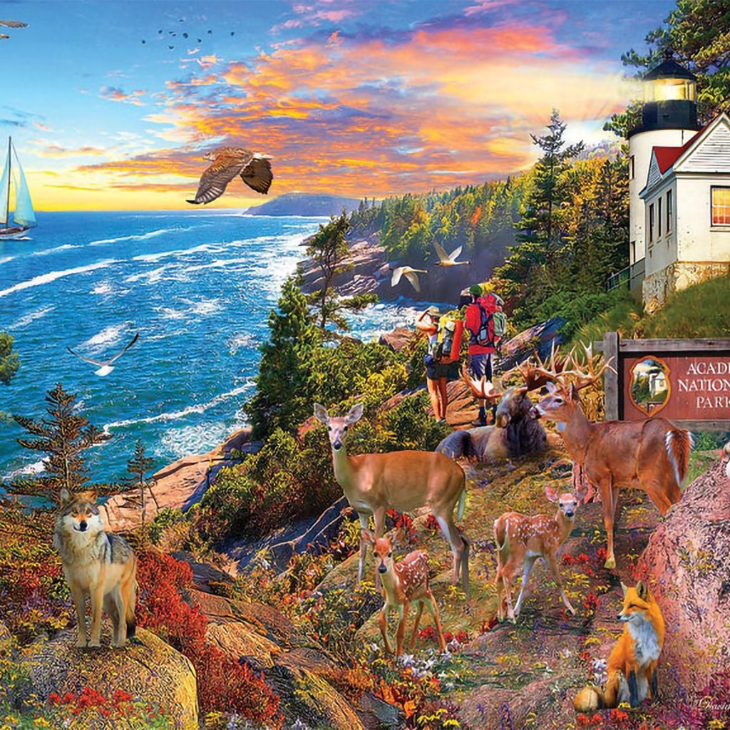 White Mountain : Acadia National Park  - 1000 Piece Jigsaw Puzzle - Image 2