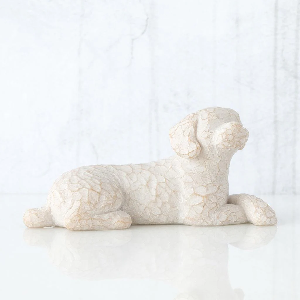 Willow Tree : Love My Dog (Small, Lying Down) Figurine