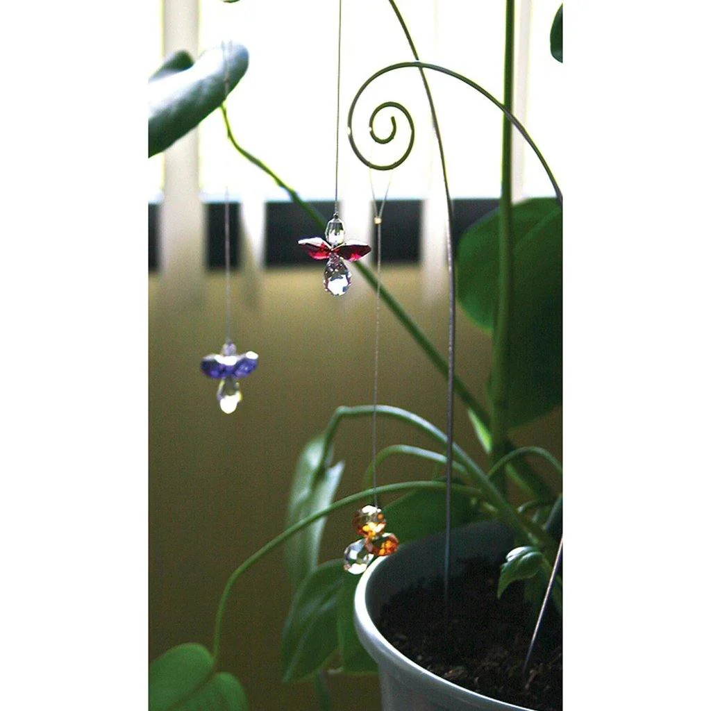 Woodstock Chimes : Crystal Guardian Angel Suncatcher - Rose (October) - Image 2