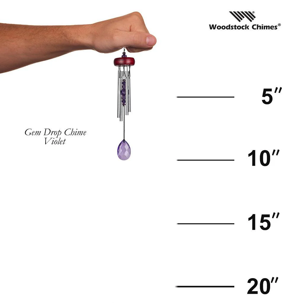 Woodstock Chimes : Gem Drop Chime - Violet - Image 4