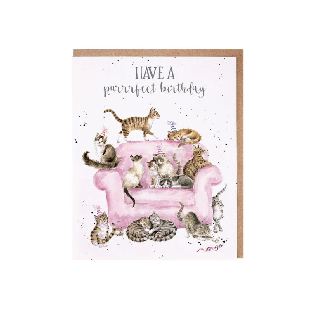 Wrendale : A Purrrfect Birthday' Cat Birthday Card