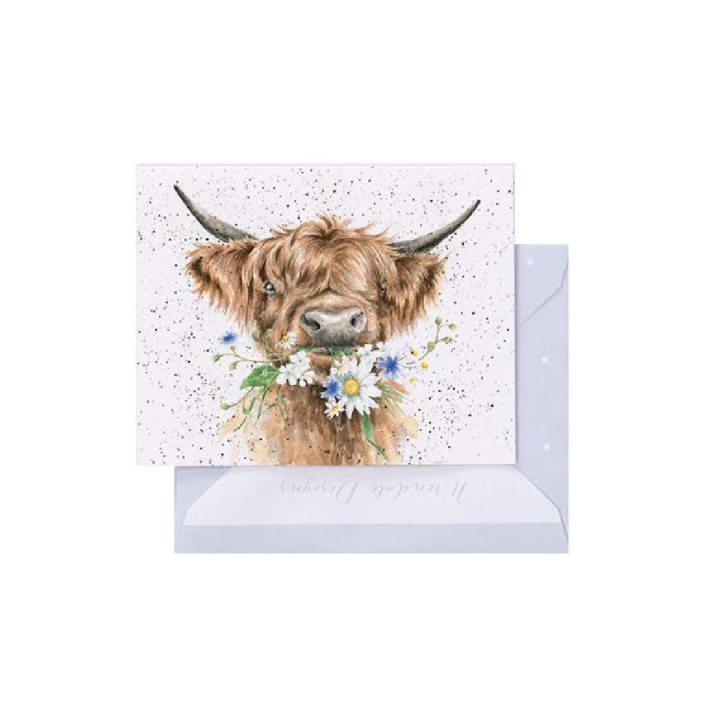 Wrendale : Daisy Coo' Highland Cow Enclosure Card