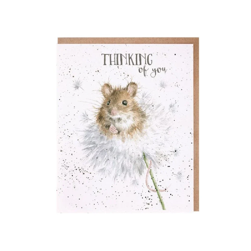 Wrendale : Dandelion' Mouse Thinking of You Card