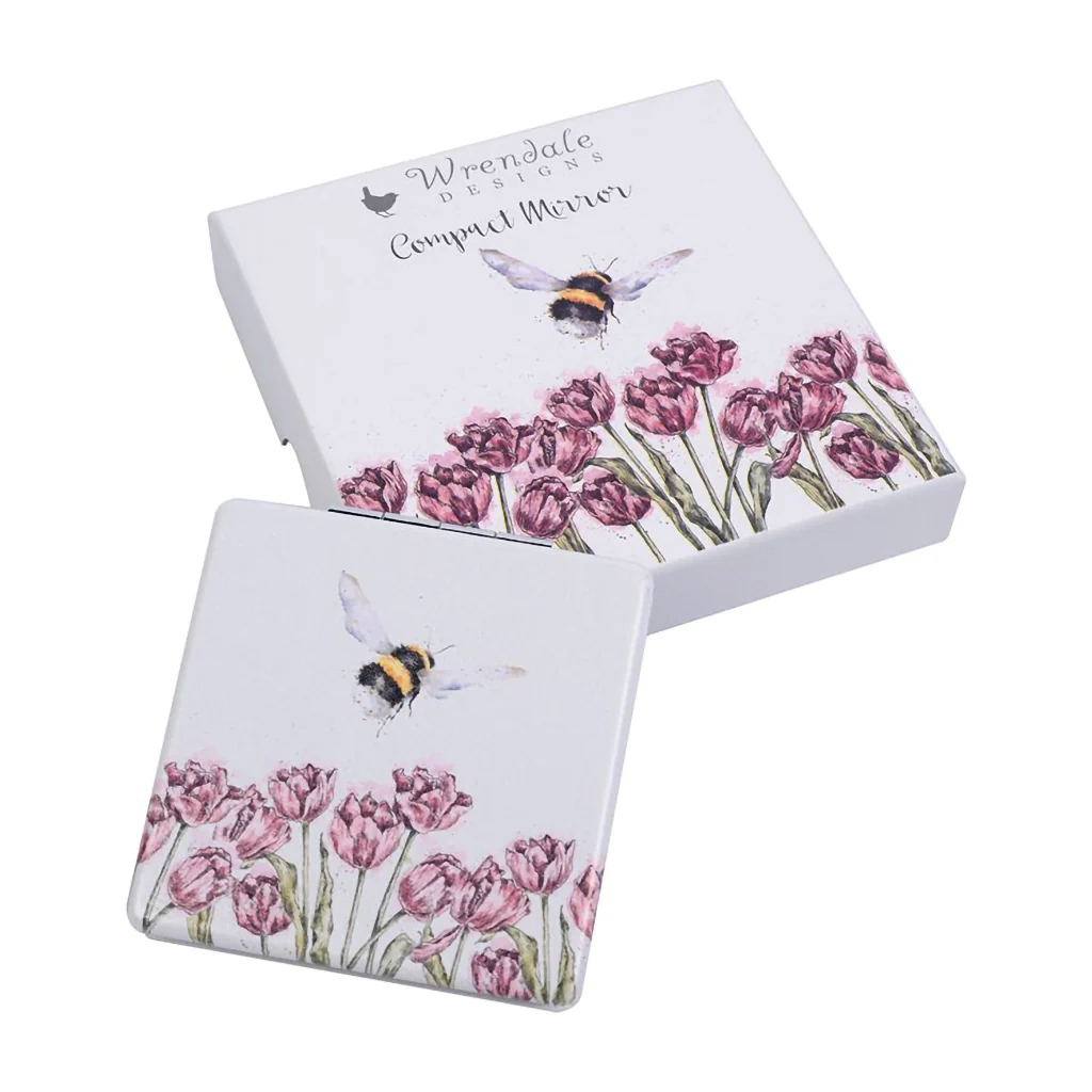 Wrendale Designs : Bee Compact Mirror - Flight of the Bumblebee - Image 3