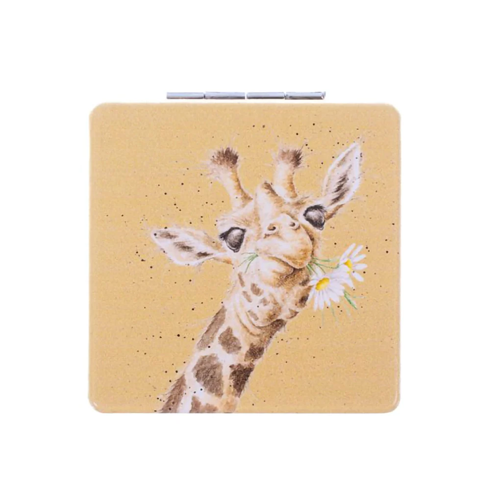 Wrendale Designs : Giraffe Compact Mirror - Flowers