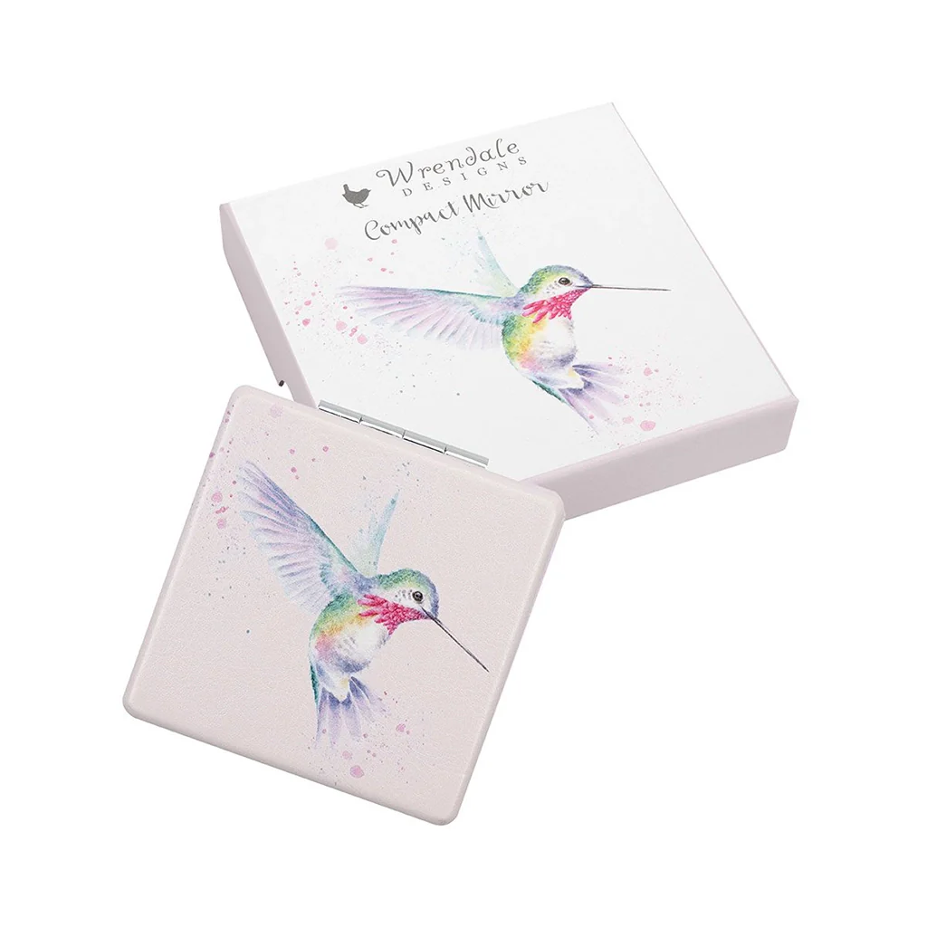 Wrendale Designs : Hummingbird Compact Mirror - Wisteria Wishes - Image 2