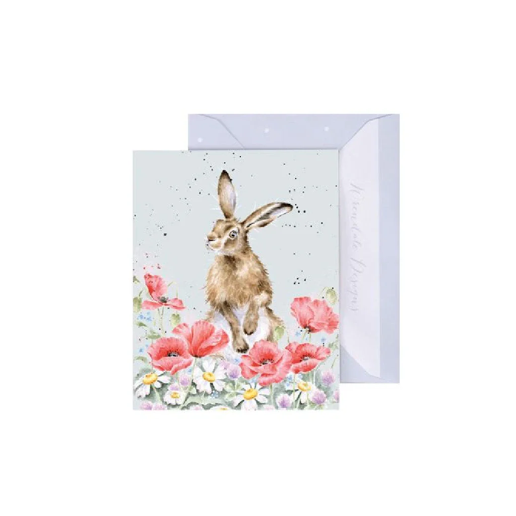 Wrendale : Field of Flowers' Hare Gift Enclosure Card