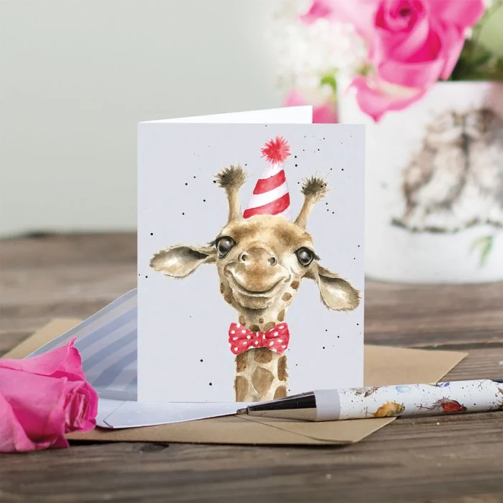 Wrendale : Here for the Cake' Giraffe Enclosure Card - Image 2
