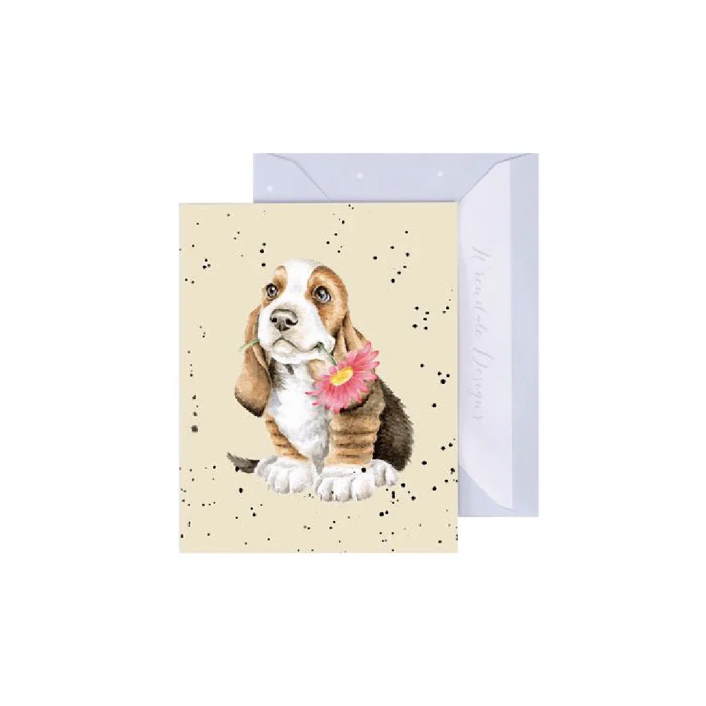 Wrendale : Just for You' Basset Hound Gift Enclosure Card