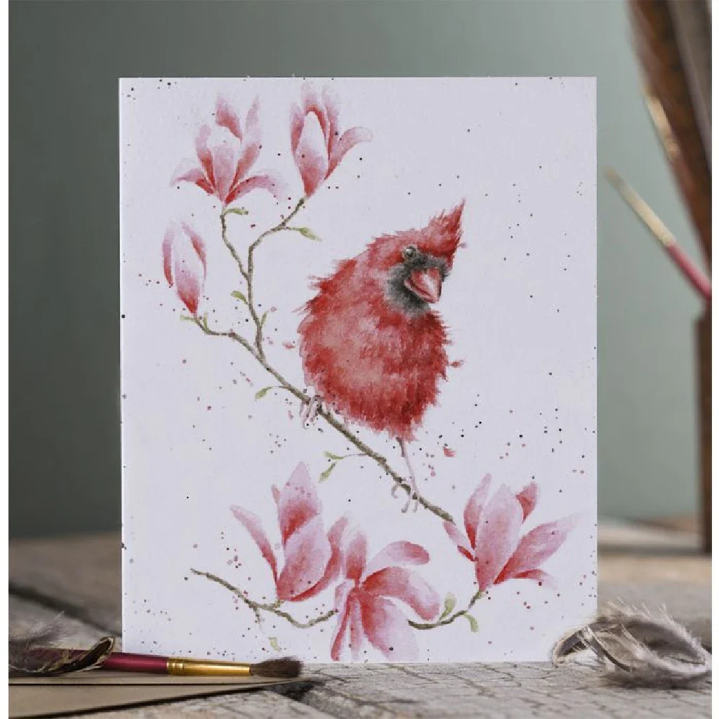 Wrendale : Magnolia' Cardinal Bird Card - Image 2