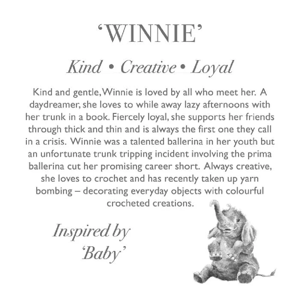 Wrendale : 'Winnie ' Elephant Character - Image 3