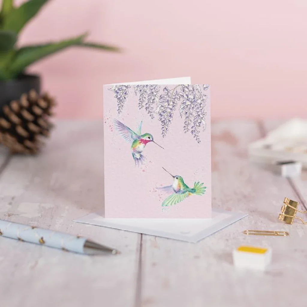 Wrendale : Wisteria Wishes' Hummingbird Gift Enclosure Card - Image 2