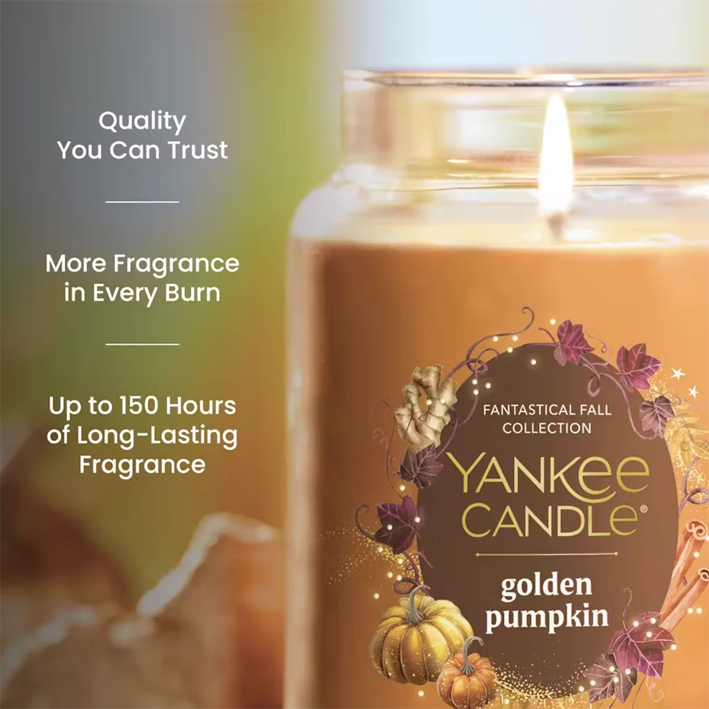 Yankee Candle : Golden Pumpkin - Original Jar Candle - Image 3