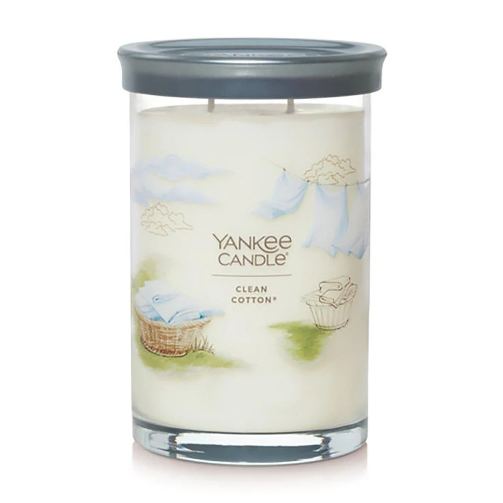Yankee Candle : Signature Large Tumbler Candle in Clean Cotton