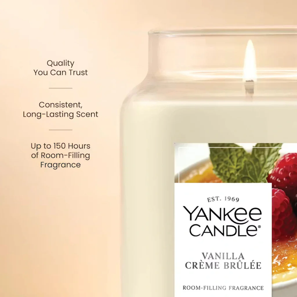 Yankee Candle : Vanilla Crème Brûlée Original Large Jar Candles - Image 4